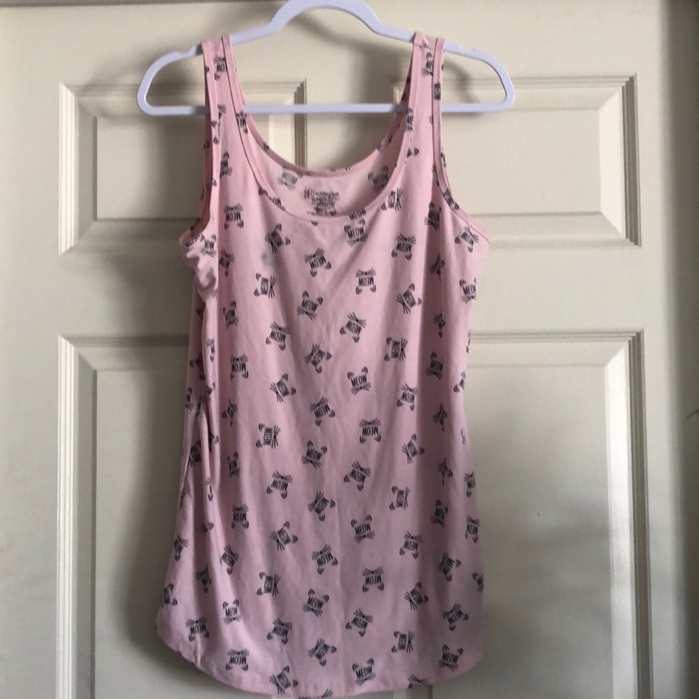 Meow print tank top